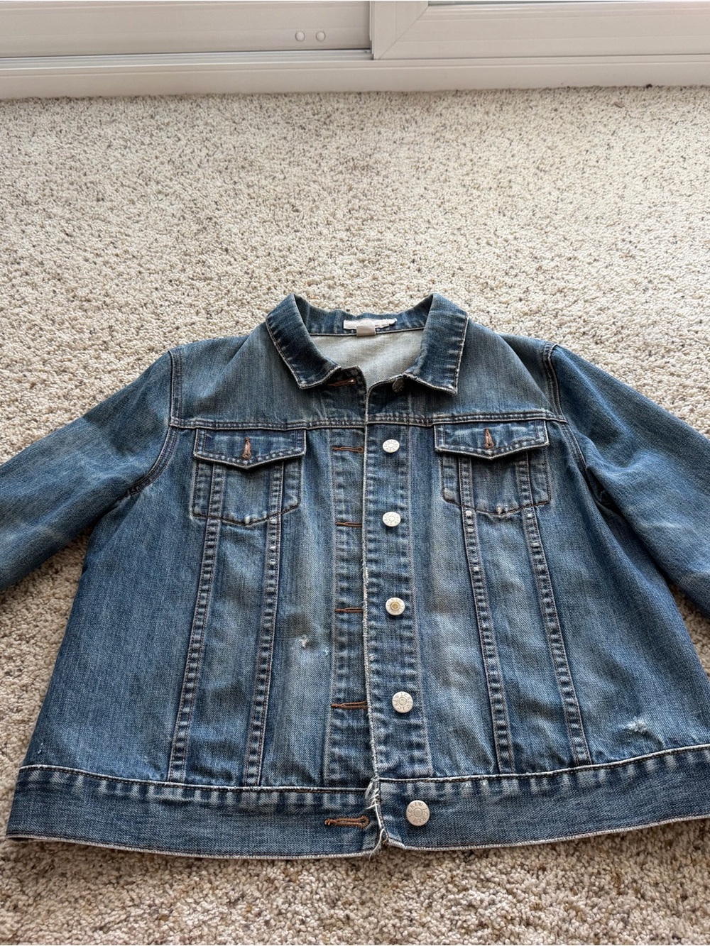 Vintage classic J.Crew  Denim Jacket - Women's distressed jean jacket